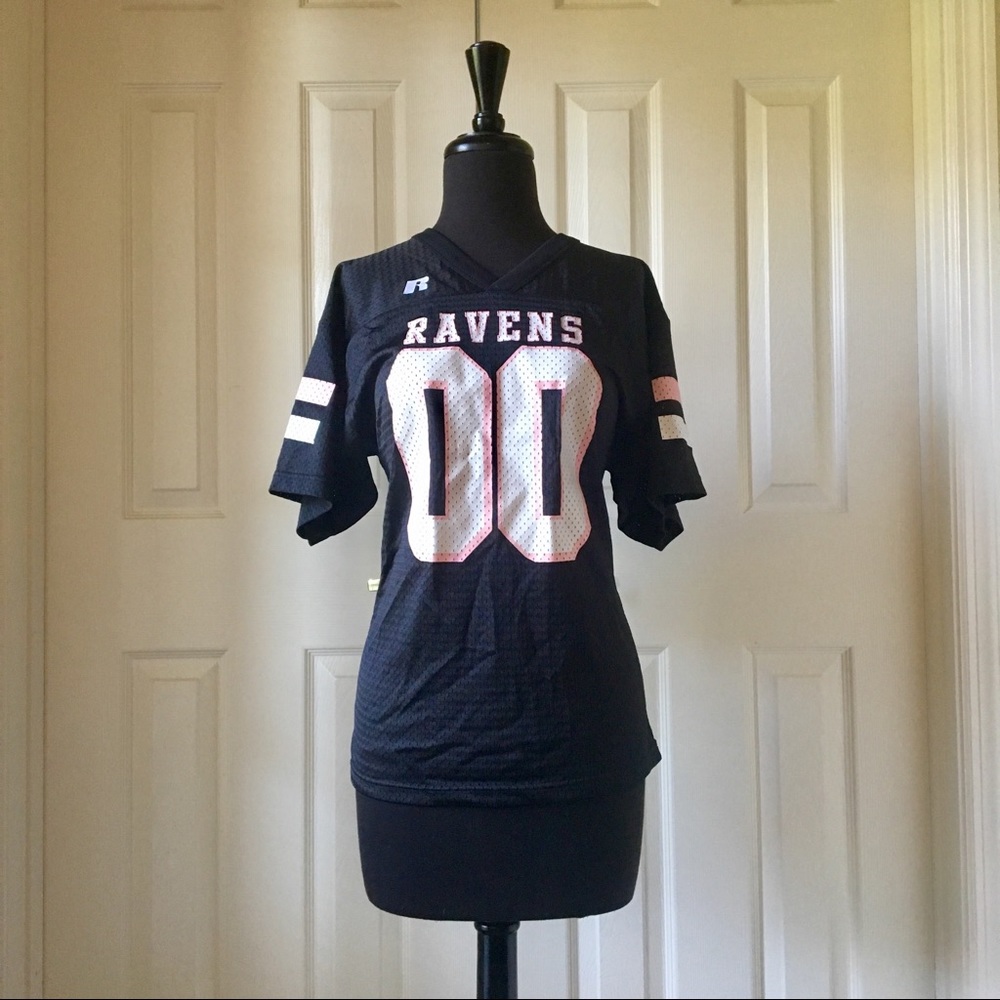 Pink, White, and Black Ravens Jersey Youth L